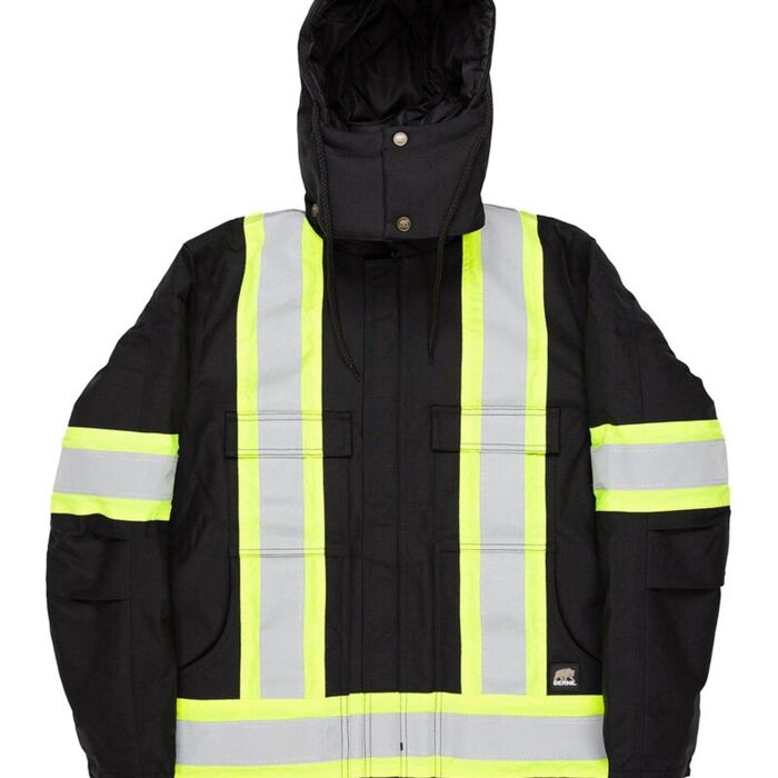 Tall Safety Striped Arctic Insulated Chore Coat Thumbnail